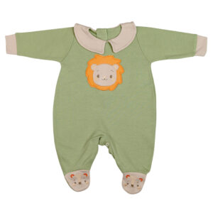 Macacão Gola Suedine Bordado Leão