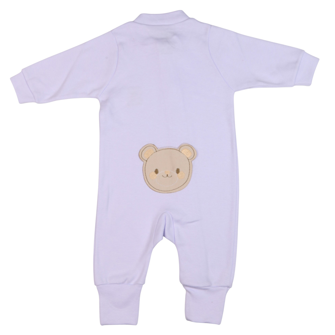 Macacão Longo Zíper Reversível Sued Bordado Urso Bumbum - Imagem 3