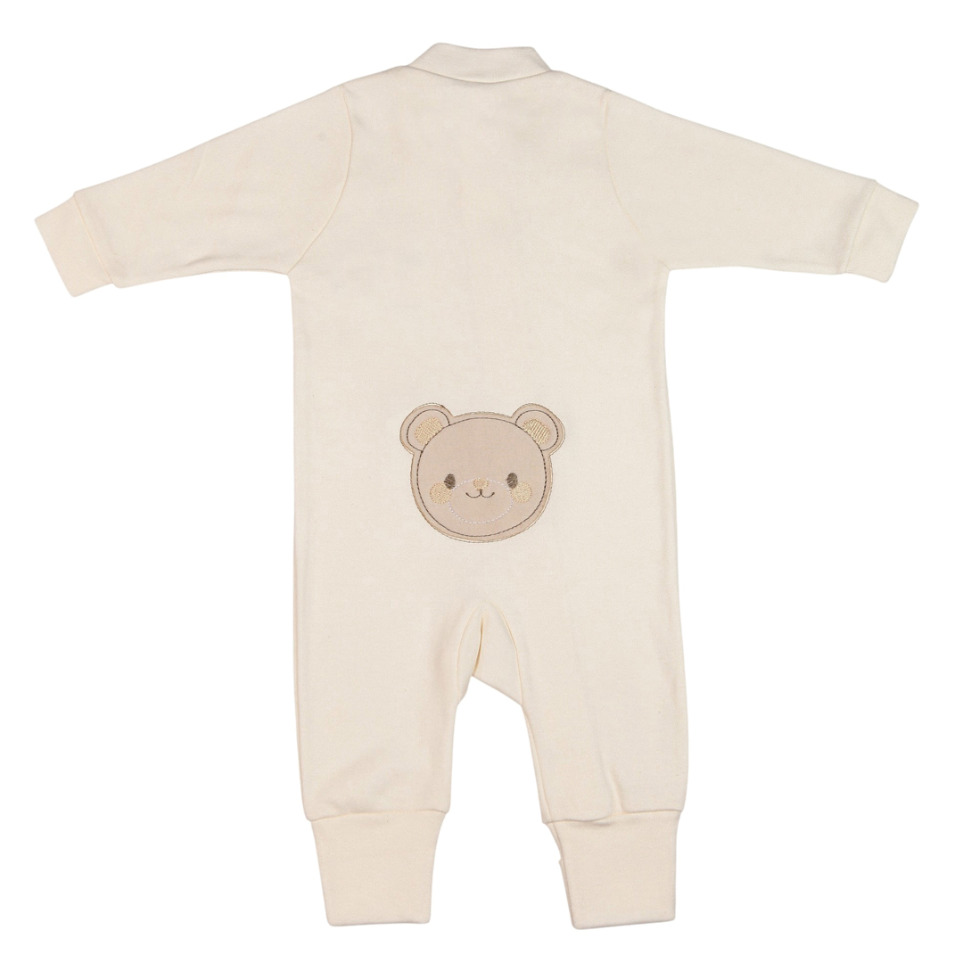 Macacão Longo Zíper Reversível Sued Bordado Urso Bumbum - Imagem 6