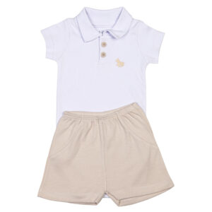 Conjunto curto Body Polo+Shorts sued