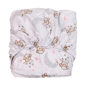 Jogo De Berço 3 Peças lençol com elástico, lençol superior e fronha.