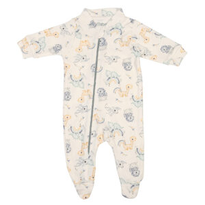 Macacão Longo C/Ziper Sued Pima Estampado