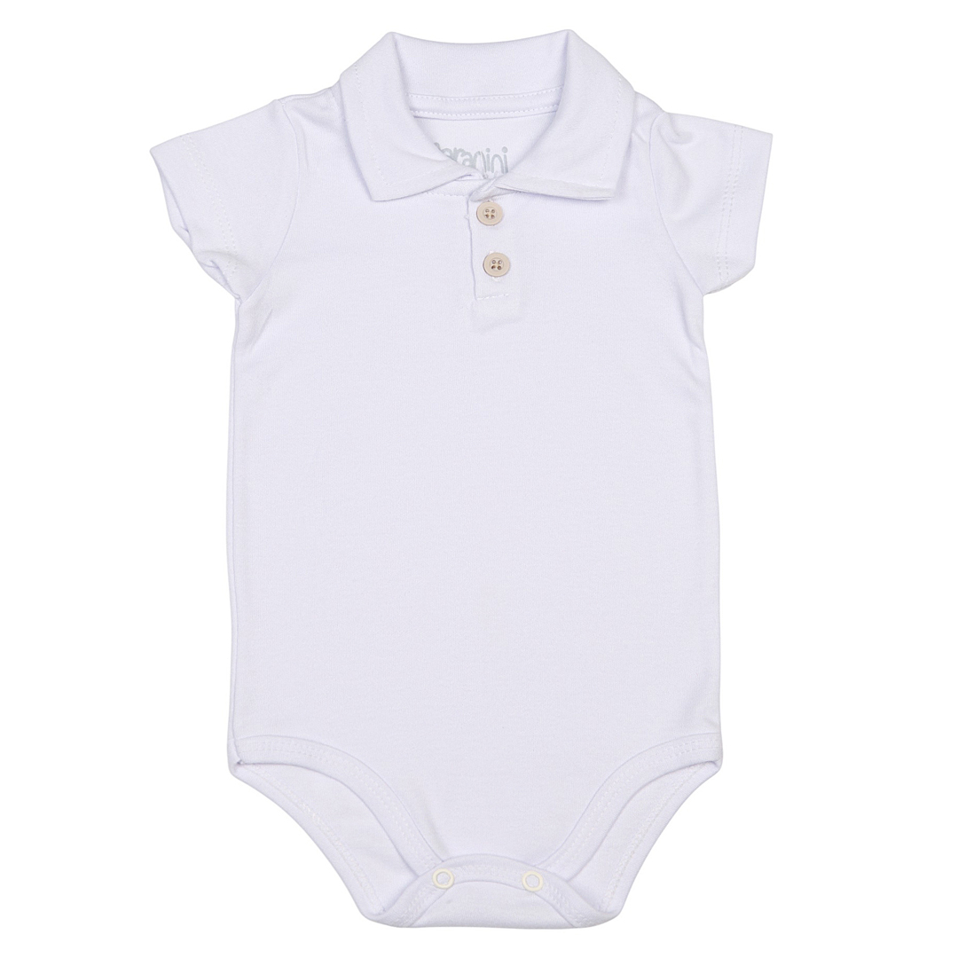 Body Polo Curto Liso Básico Pima