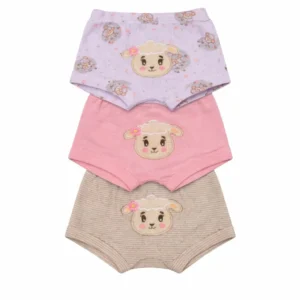 Kit Três shorts sued bordado bumbum carneirinho