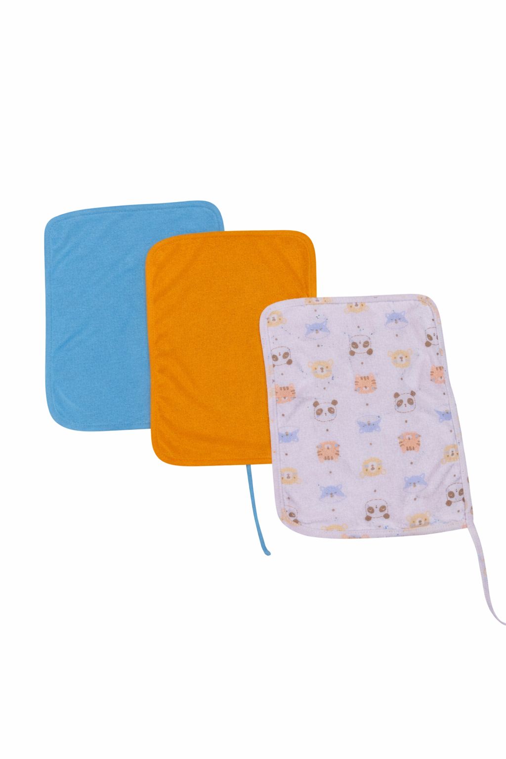 Kit Três Panos De Boca Com Prendedor De Chupeta