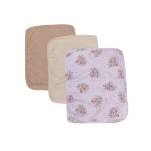 Kit Três Panos De Boca Com Prendedor De Chupeta