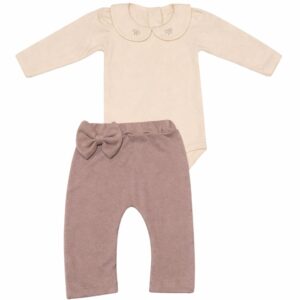 Conjunto Body Longo Suedine Com Calça Laço